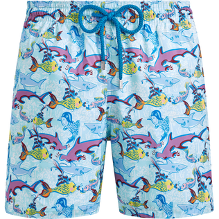 Men Ultra-Light and Packable Swim Trunks French History Thalassa front view