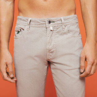 Men Gabardine Pants Regular Fit Micro Dot Caviar details view 2