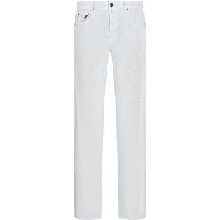 Micro Ronde des Tortues Light Gabardin 5 pockets pants White 正面图