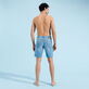 Bermudas con estampado Sud para hombre Light denim w3 vista trasera desgastada