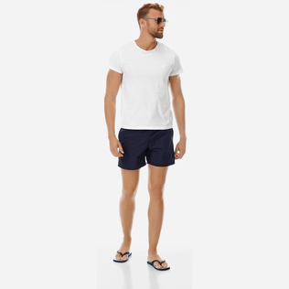 Bañador de color liso para hombre Azul marino detalles vista 2