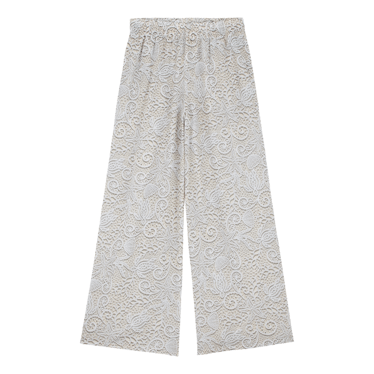 Women Cotton Voile Pants Dentelles - Line - White - Size S - Vilebrequin