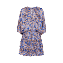 Vestido de viscosa y seda con estampado Disco Butterfly para mujer Blush vista frontal