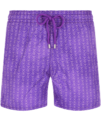Men Swim Trunks Valentine's Day Orchid front view