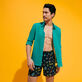 Naive Fish Badeshorts mit Stickerei für Herren – Limitierte Serie Marineblau Details Ansicht 3