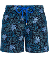 Men Swim Trunks Embroidered Splash - Limited Edition Navy front view