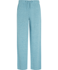 Unisex Linen Jersey Pants Solid Heather azure front view