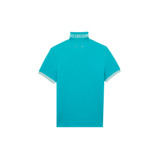 Polo en piqué coton organique homme uni Vert disco vue de dos