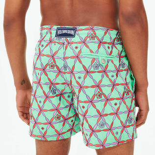 Men Swim Trunks Embroidered Indian Ceramic - Limited Edition Cardamom details view 1