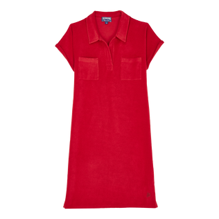Women Terry Polo Dress Solid