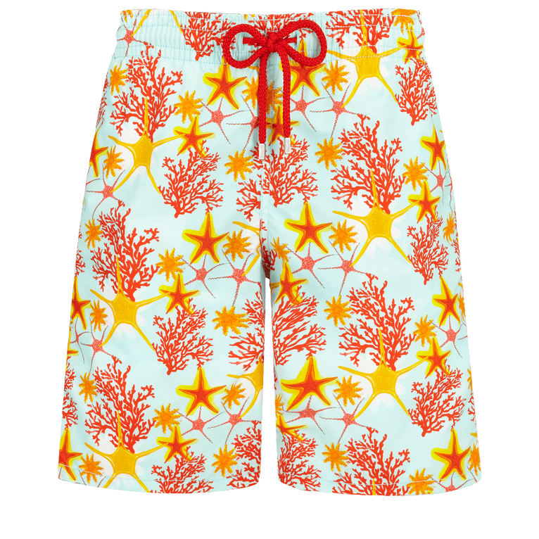 Men Long Swim Trunks Starlettes & Coraux - Okoa - Blue - Size XL - Vilebrequin