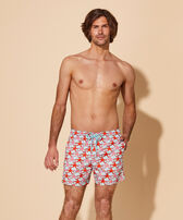 Men Stretch Swim Shorts Valentine Stars Thalassa front worn view