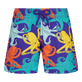 Boys Swim Shorts Octopussy Purple blue front view