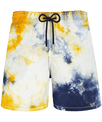Men Swim Shorts Tie & Dye Navy front view