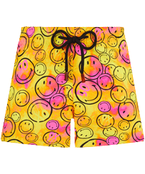Pantalón corto de baño con estampado Monsieur André - Vilebrequin x Smiley® para mujer Limon vista frontal