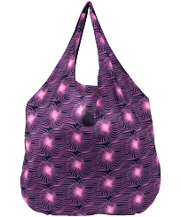 Grand Sac de plage Unisexe Hypno Shell Bleu marine vue de face