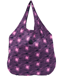 Unisex Beach Bag Hypno Shell Navy front view