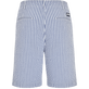 Bermuda chino en coton homme Seersucker Bleu jean vue de dos