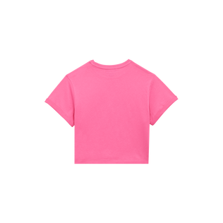 T-shirt en coton organique fille imprimé Bougainvillier vue de dos