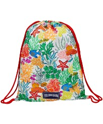 Kids Backpack Fonds Marins Multicolores White front view