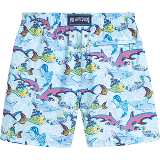 Boys Ultra-Light and Packable Swim Shorts French History Thalassa back view