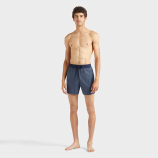 Figurbetonte Micro Carreaux Woll-Badeshorts für Herren Marrakech Vorderseite getragene Ansicht
