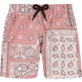 Vilebrequin x BAPE® BLACK Bandana Badeshorts für Jungen Bonbon Vorderansicht