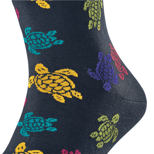 Men Socks Rondes des Tortues Multicolores - Vilebrequin x Falke Midnight blue details view 2