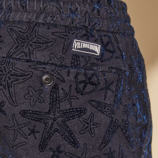 Joggers vaqueros flocados con estampado Starlettes para hombre Dark denim w1 detalles vista 2
