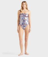 Maillot de bain une pièce bustier femme Disco Butterfly Blush vue portée de face