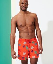Men Swim Shorts Embroidered Ronde Des Tortues Medlar front worn view
