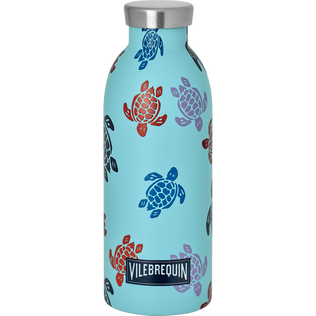 Isothermal Bottle Rondes des Tortues- Vilebrequin x 24 Bottles Lazuli blue back view