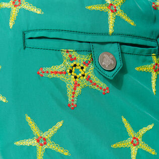 Men Swim Shorts Embroidered Starfish Dance - Limited Edition Linden details view 5