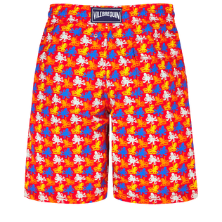 Maillot de bain long homme Micro Poulpes Coquelicot vue de dos