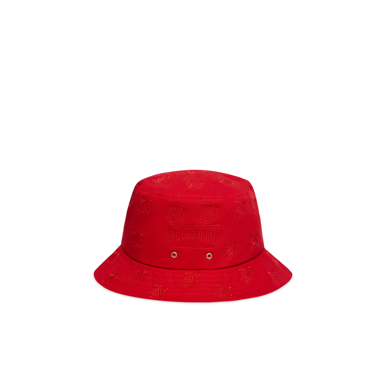 Embroidered Bucket Hat Turtles All Over - Boom - Red - Size M/L - Vilebrequin