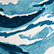 Gorro de pescador de algodón unisex con estampado Wave - Vilebrequin x Maison Kitsuné Azul 