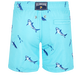Boys Embroided Swim Shorts Les Requins Lazulii blue back view