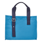 Bolsa de playa pequeña de algodón con estampado liso Calanque vista trasera