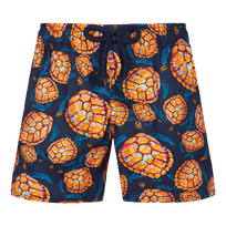 Boys Stretch Swim Trunks Carapaces Navy front view