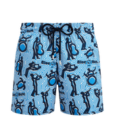 Men Stretch Swim Shorts - Vilebrequin x Blue Note Earthenware 正面图