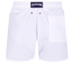 Bañador de color liso para hombre Blanco vista trasera