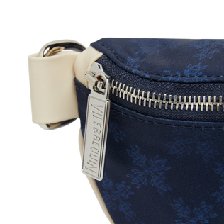 Turtle Monogram Recycled Canvas Belt Bag Navy details view 5