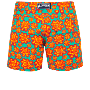 Maillot de bain court strech ceinture plate homme Poulpes Neon