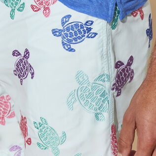 Men Swim Shorts Embroidered Tortue Multicolore - Limited Edition Thalassa dettagli vista 2