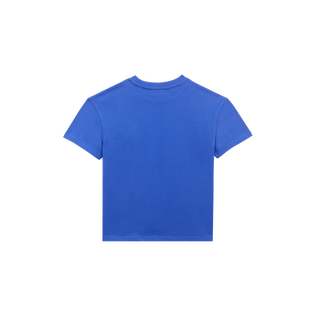 Camiseta de algodón orgánico con tortuga bordada para niño Marrakech vista trasera