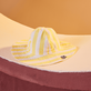 Girls Large Stripes Cotton Hat Sunflower details view 2