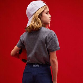 Kids Cap Solid White back worn view