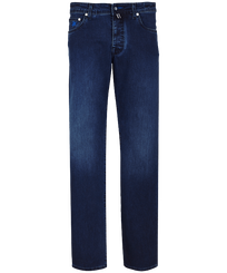 Men 5-Pockets Denim Pants Mosaïque Med denim w2 front view
