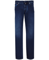 Jean stretch 5 poches homme Mosaïque Med denim w2 vue de face