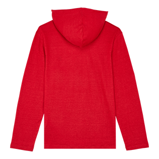 Camiseta de lino de manga larga con capucha para hombre Moulin rouge vista trasera